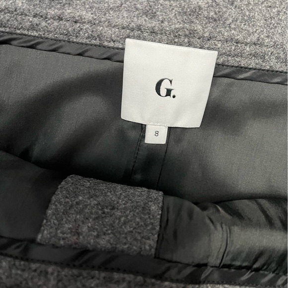 G Label By Goop Virgin Wool Belted Midi Skirt Size 8 Charcoal Gray Made In Italy - Picture 6 of 12